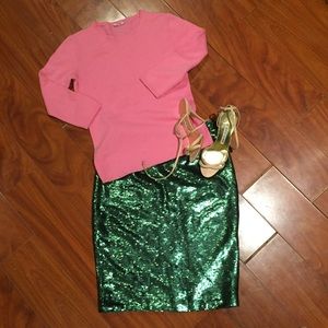 ✨Emerald Green Sequin Skirt